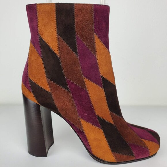 Prada Multicolor Geometric Ankle Boots - Picture 9 of 11